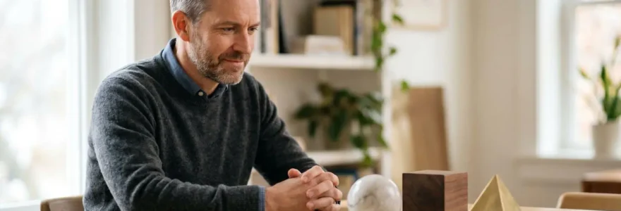 Personne réfléchissant à son profil d'investisseur pour l'assurance vie face à plusieurs options de gestion